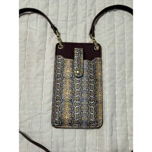 Snake Pattern Women's Crossbody Wallet With Cell Phone and Card Holders